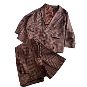 Torrid Studio Plus Size 2 Plaid Double-Breasted Blazer Jacket and pants size 18r